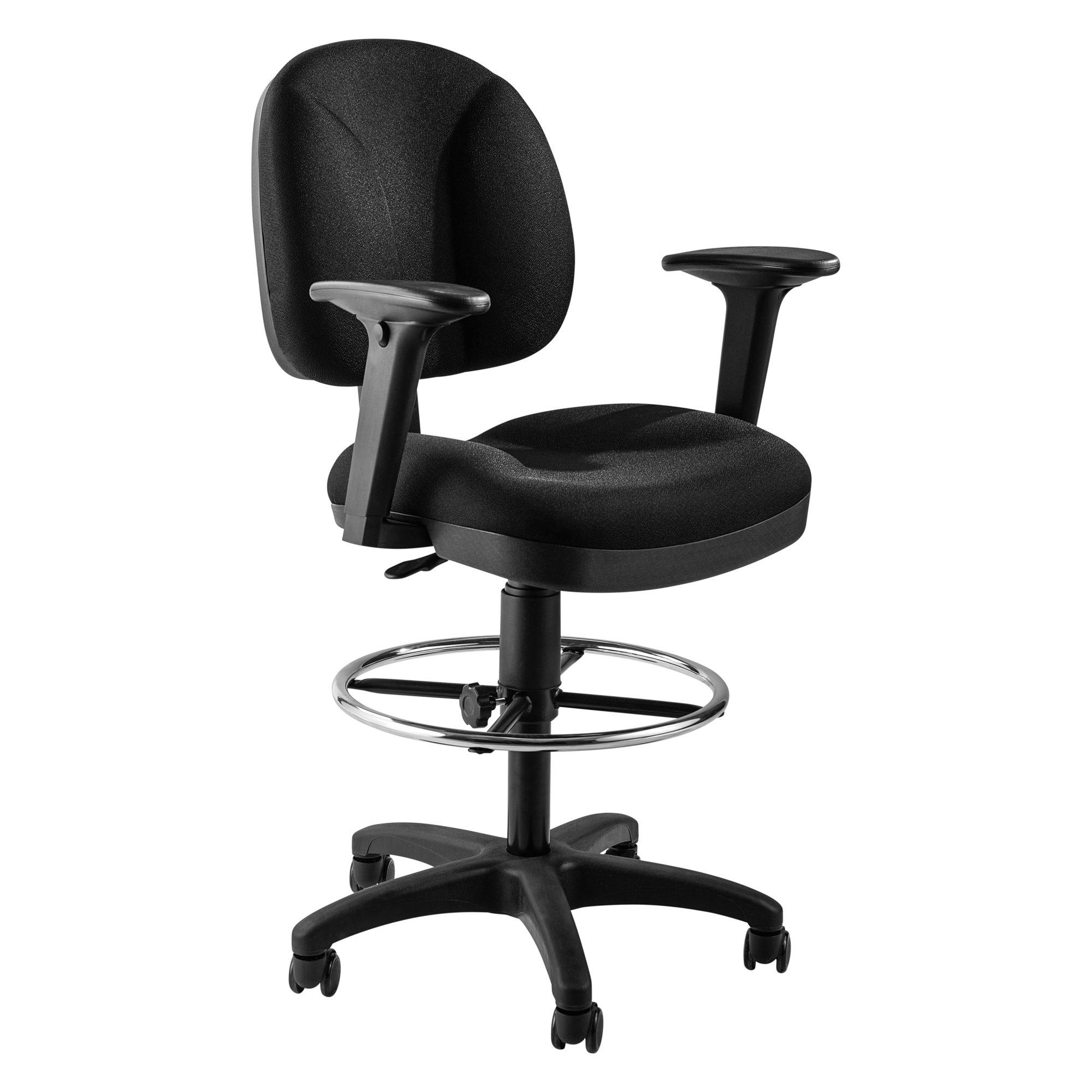 National Public Seating, Comfort Task Stool with Arms, 24.5in.-34.5in. Height, Included (qty.) 1 Model# CTS-A